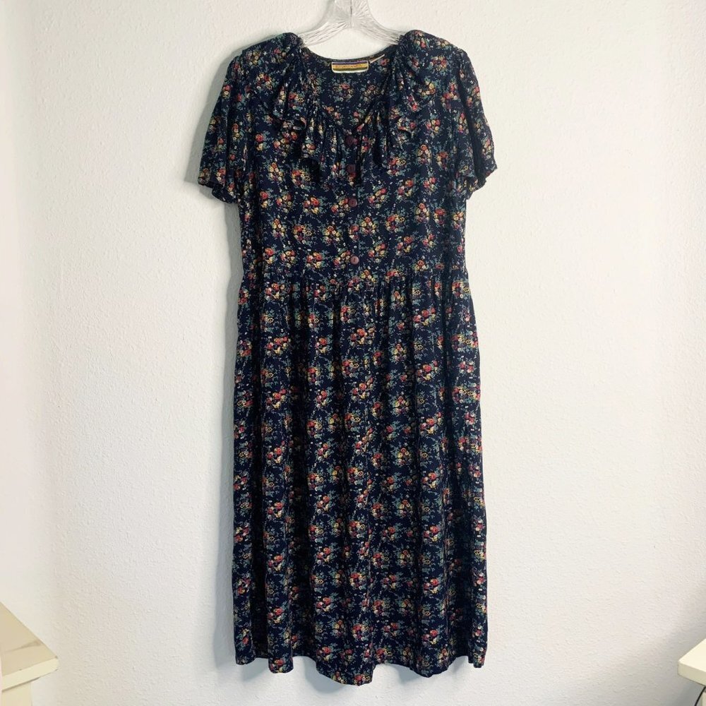 Vintage Bryn Connelly 90’s Floral Print Dress